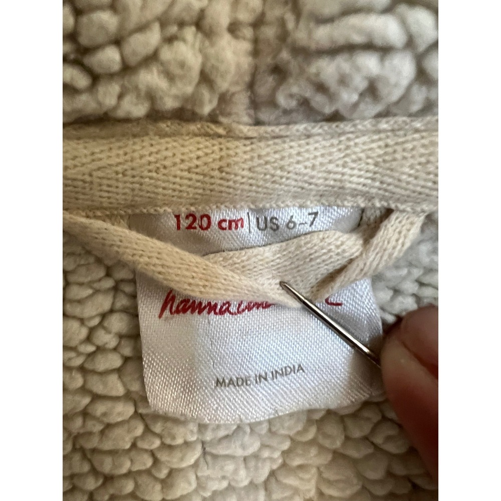 Hanna Andersson Hoodie Kids Sz 6-7 Rainbow Abstract Sherpa Lined Full Zip Jacket - Picture 4 of 7